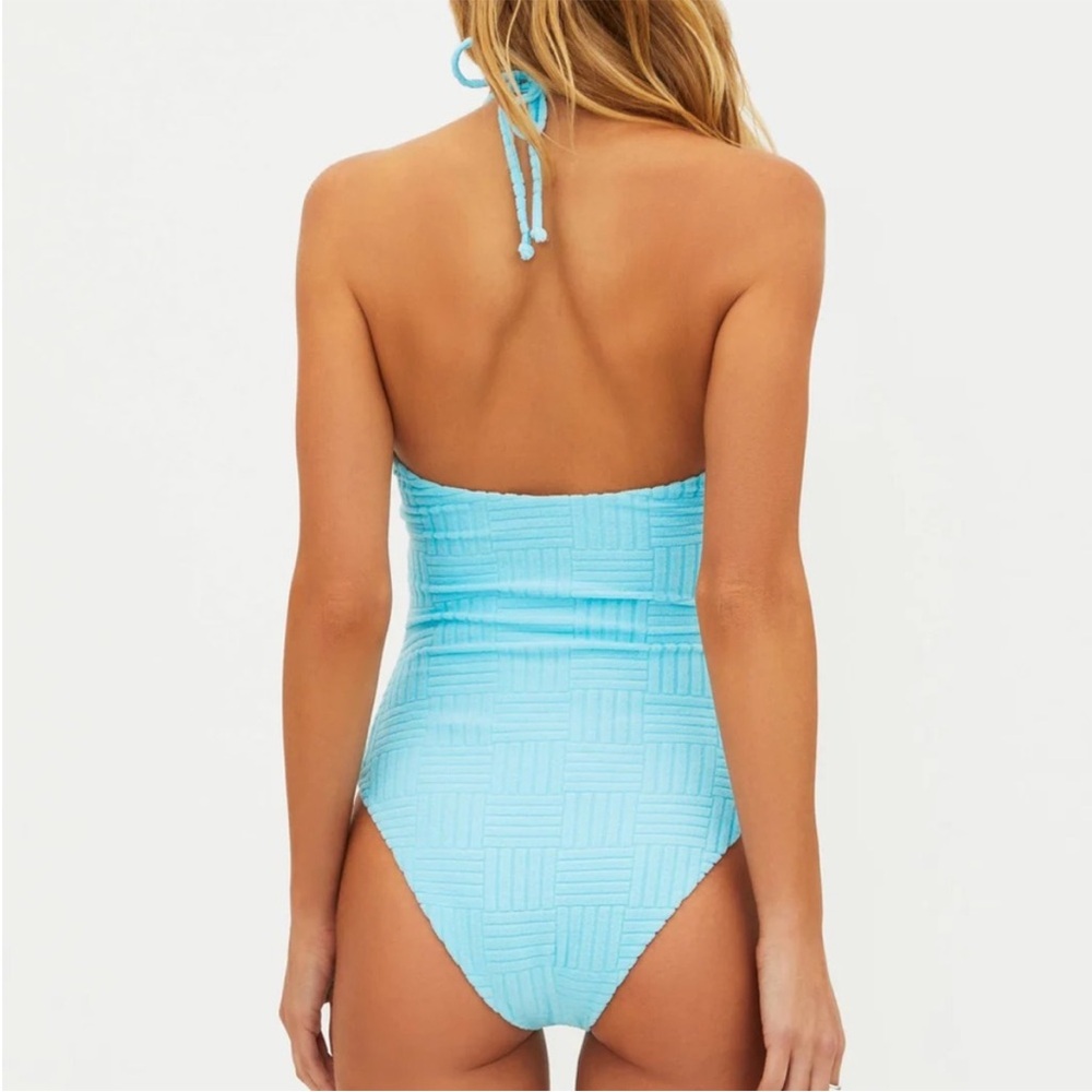 Beach Riot Light Blue Textured One-Piece Swimsuit - Picture 2 of 7